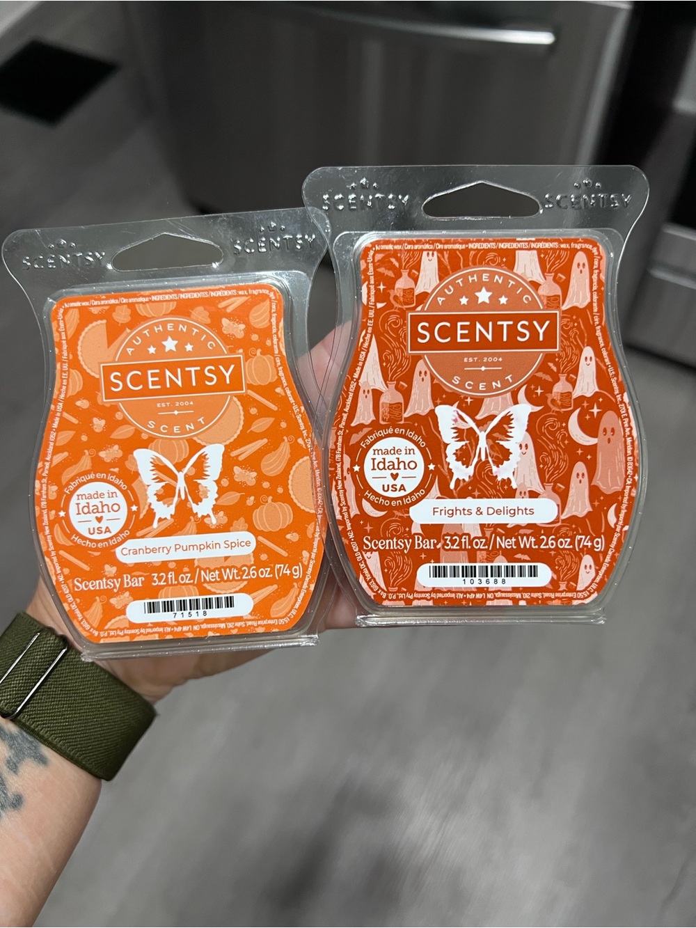 Scentsy Wax Bars - Orange Cranberry Pumpkin Spice & Frights & Delights